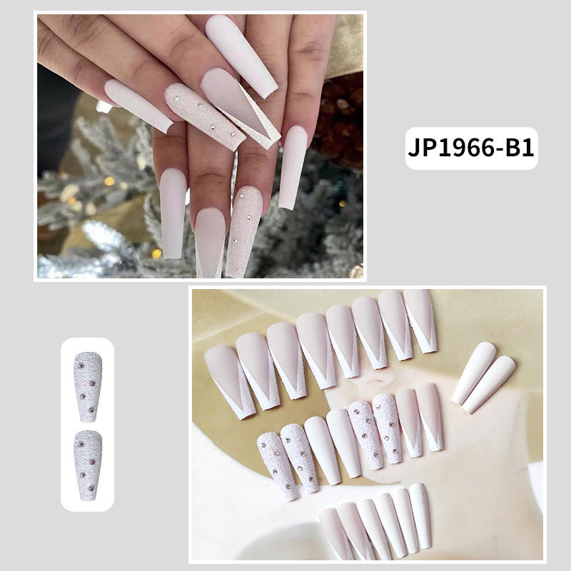 Starry Sky Fake Nails - Fashion European Style