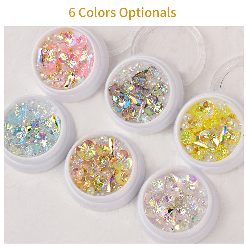3D Flower Butterfly Nail Decor - 15g Ice-Through Nail Art Sequins