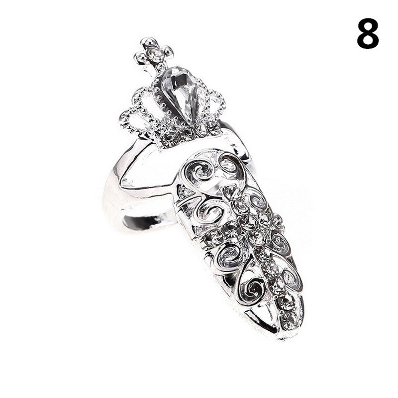 Diamond Nail Covers – Alloy, Silver & Gold European & American Style
