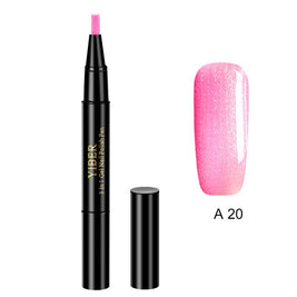 Multicolor Nail Art Pens - 5pc 3-in-1 Polish & Glue Set