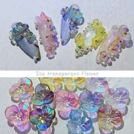 3D Flower Butterfly Nail Decor - 15g Ice-Through Nail Art Sequins