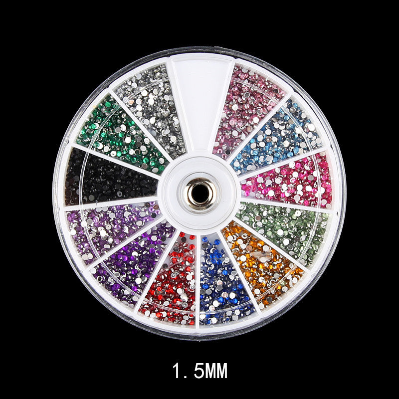 Multi-Use Nail Rhinestones – 12 Vibrant Colors for Gel, Acrylic & Crafts