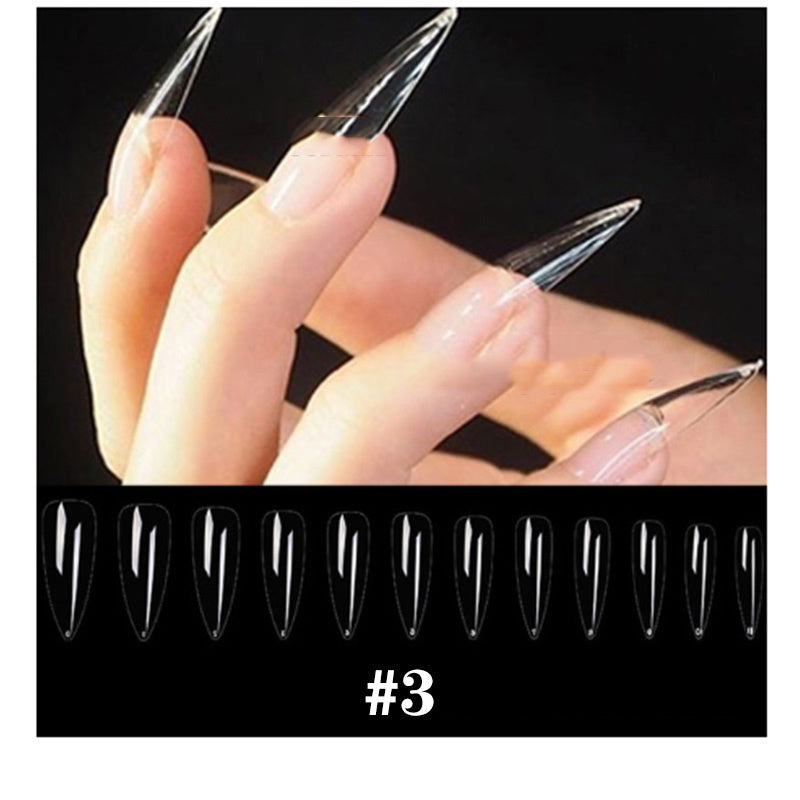 Transparent Fake Nails - Full Cover Acrylic Tips