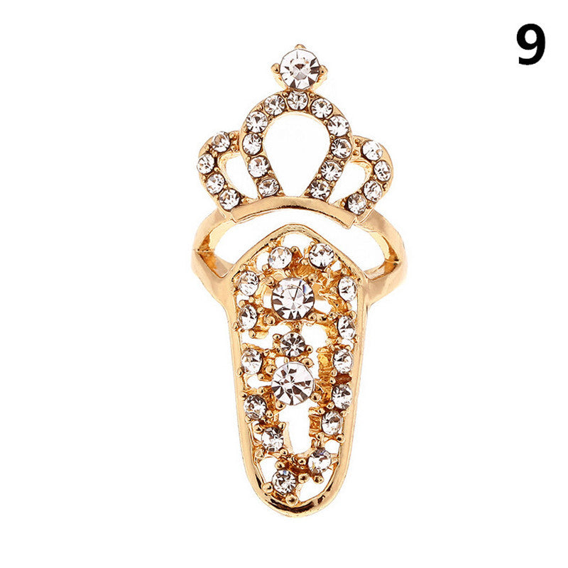 Diamond Nail Covers – Alloy, Silver & Gold European & American Style