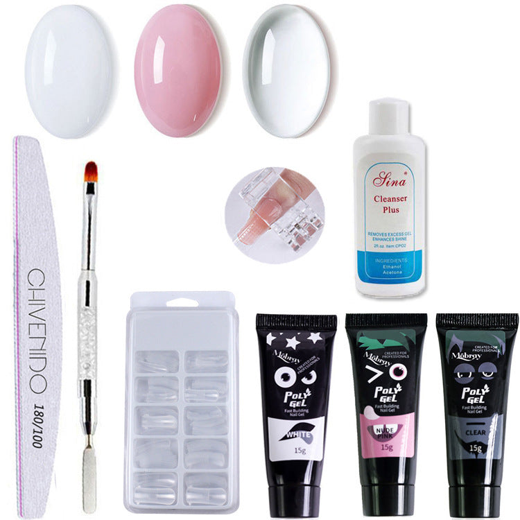 Solid Nail Extension Glue Set - 15ml Phototherapy Gel