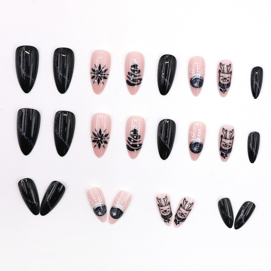 Plaid & Cartoon Nail Art - Sweet & Cool INS Style