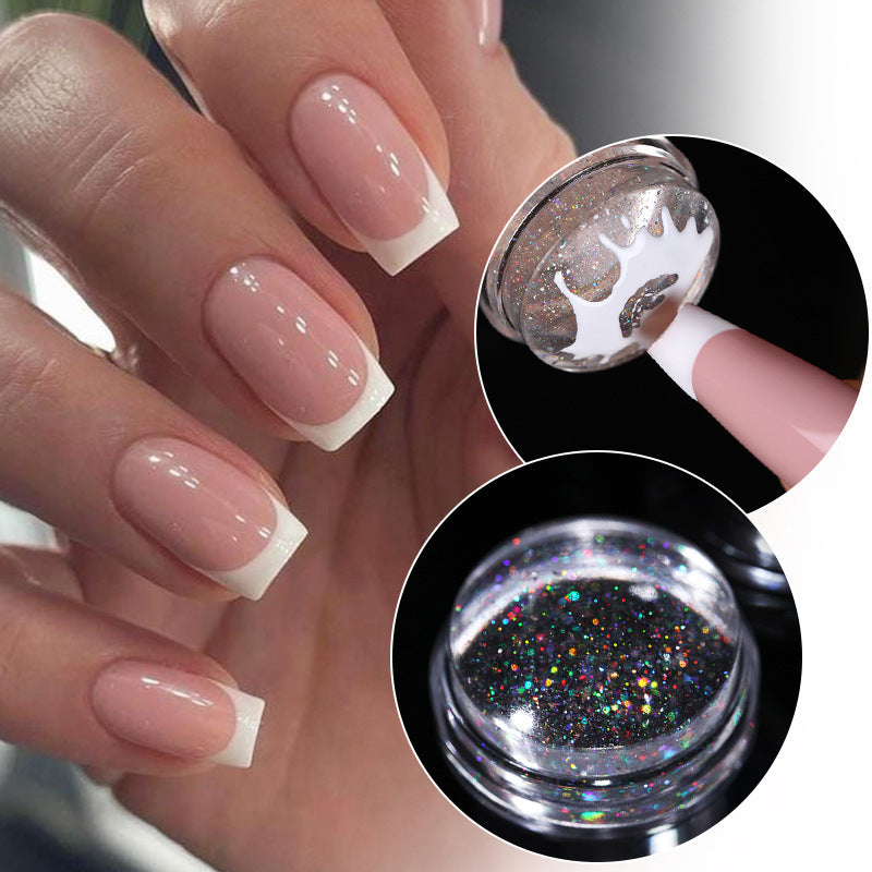 Transparent Nail Stamp Laser Seal – Colorful Handle Magic Printing Tool