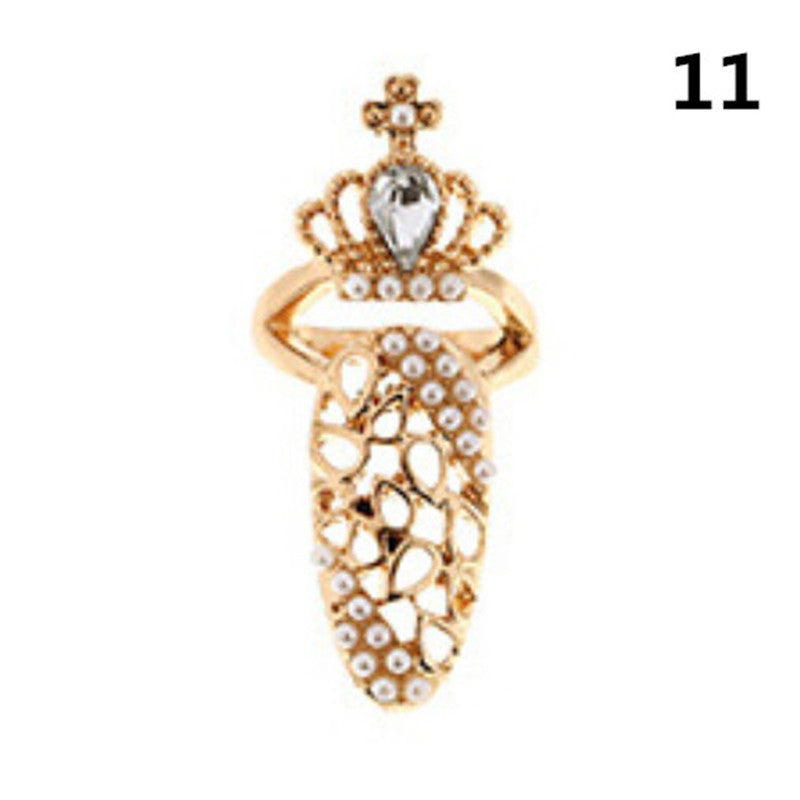 Diamond Nail Covers – Alloy, Silver & Gold European & American Style