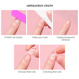Glitter Nail Patches - Hand Wearing Art Nail Set