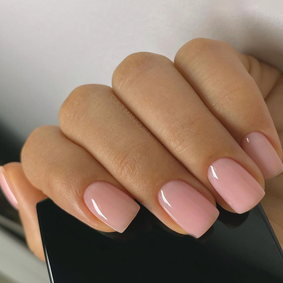 Short Square Solid Color Press On Nails - Simple Wearable Nail Armor Set