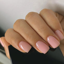 Short Square Solid Color Press On Nails - Simple Wearable Nail Armor Set