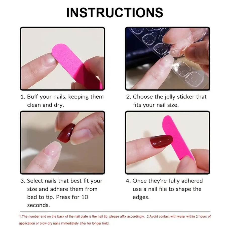 Wearable French Nails - Electroplated White Tip Set