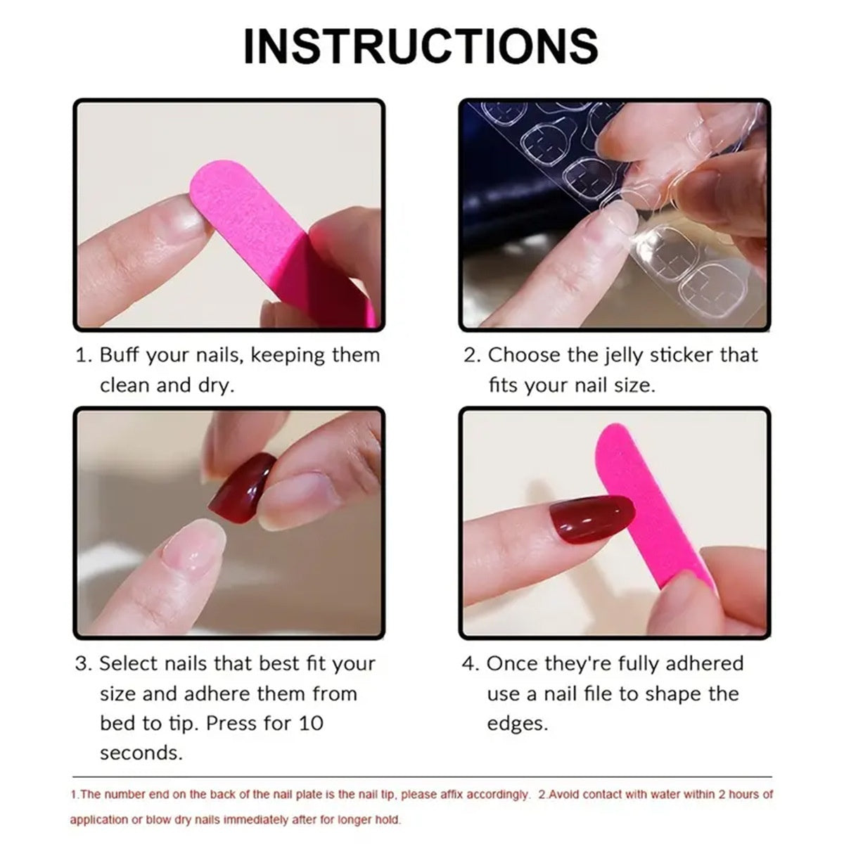 Wearable French Nails - Electroplated White Tip Set