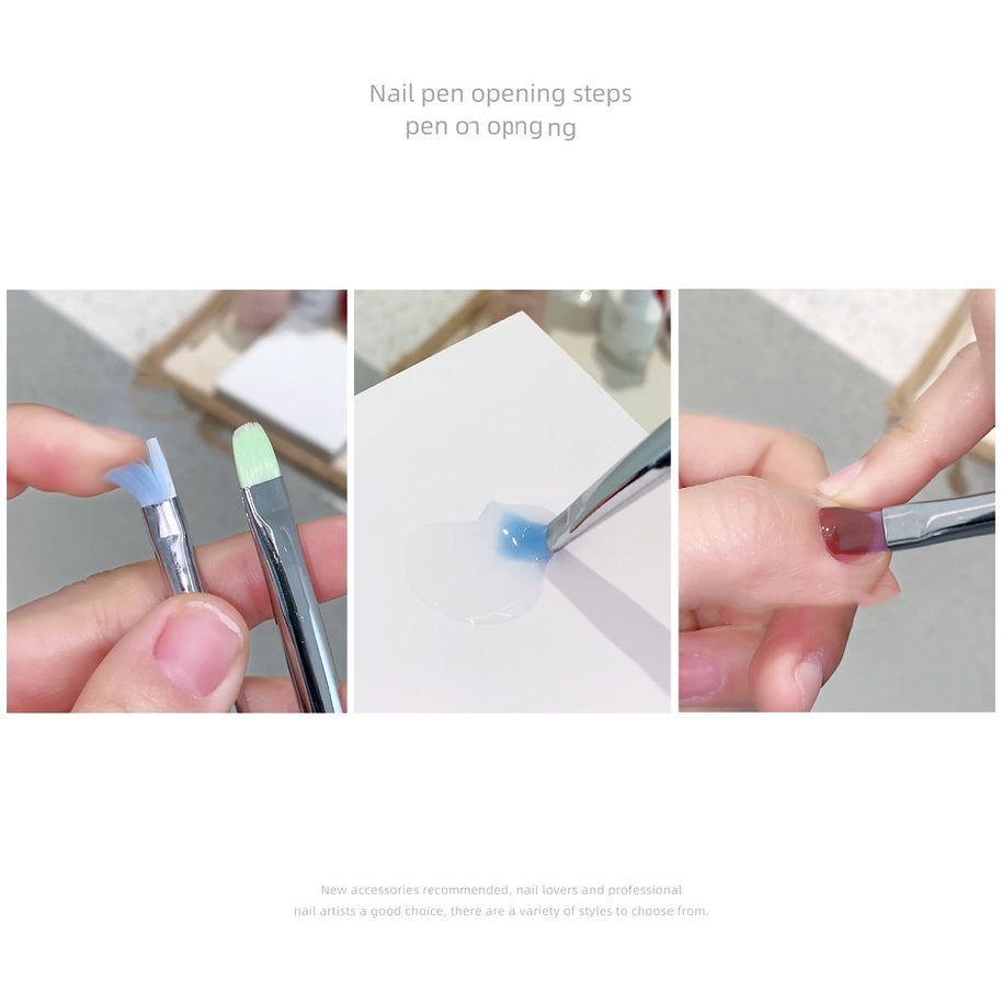 Dream Magic Color Nail Brush Set - 6-Piece Round Head Brush Tools (155mm)