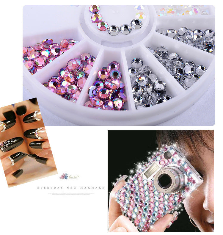 Acrylic Nail Art Drill Discs - 3mm Multi-Color Nail Decor