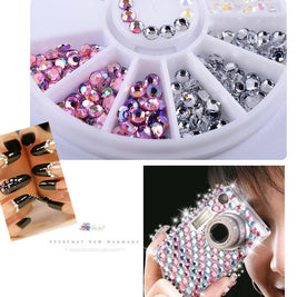 Acrylic Nail Art Drill Discs - 3mm Multi-Color Nail Decor
