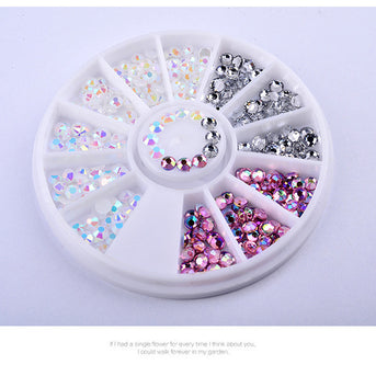 Acrylic Nail Art Drill Discs - 3mm Multi-Color Nail Decor
