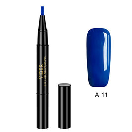 Multicolor Nail Art Pens - 5pc 3-in-1 Polish & Glue Set