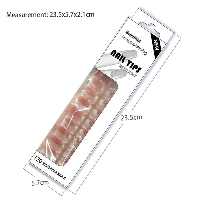 Frosted Nail Tip Sub-size Wear European Square