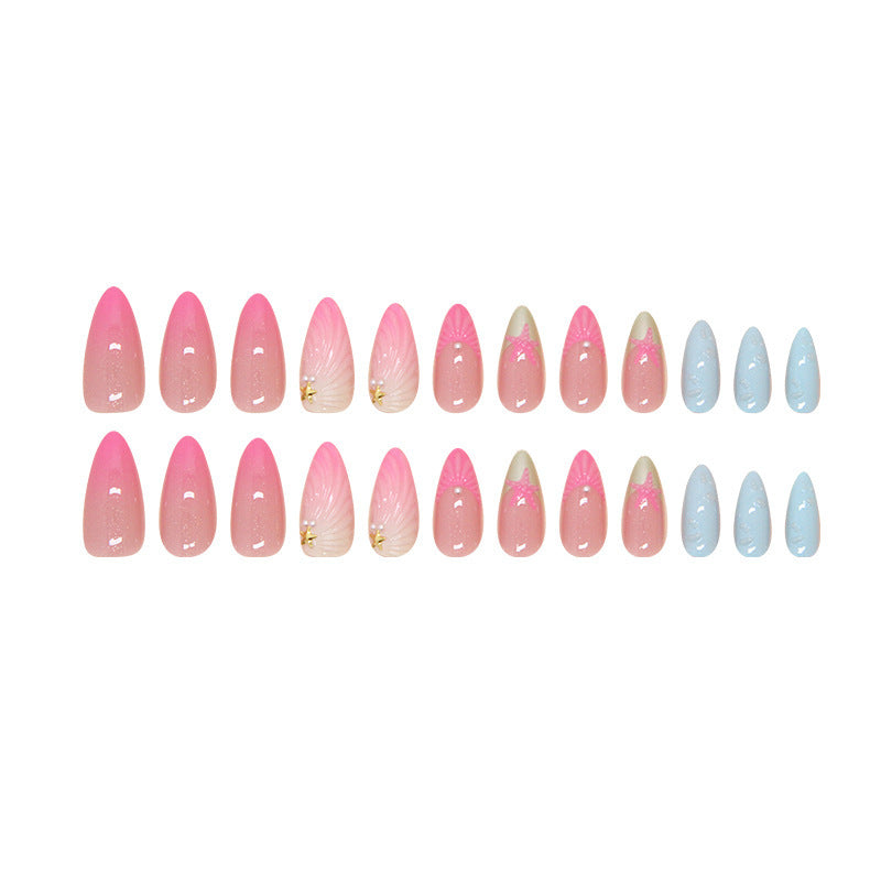 Sweet Press-On Nails – Starfish & Shell Nail Art