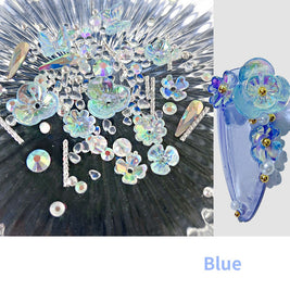 3D Flower Butterfly Nail Decor - 15g Ice-Through Nail Art Sequins