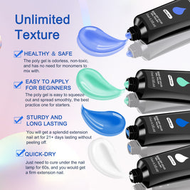 Polygel Nail Starter Kit - UV Lamp & All Essentials Included