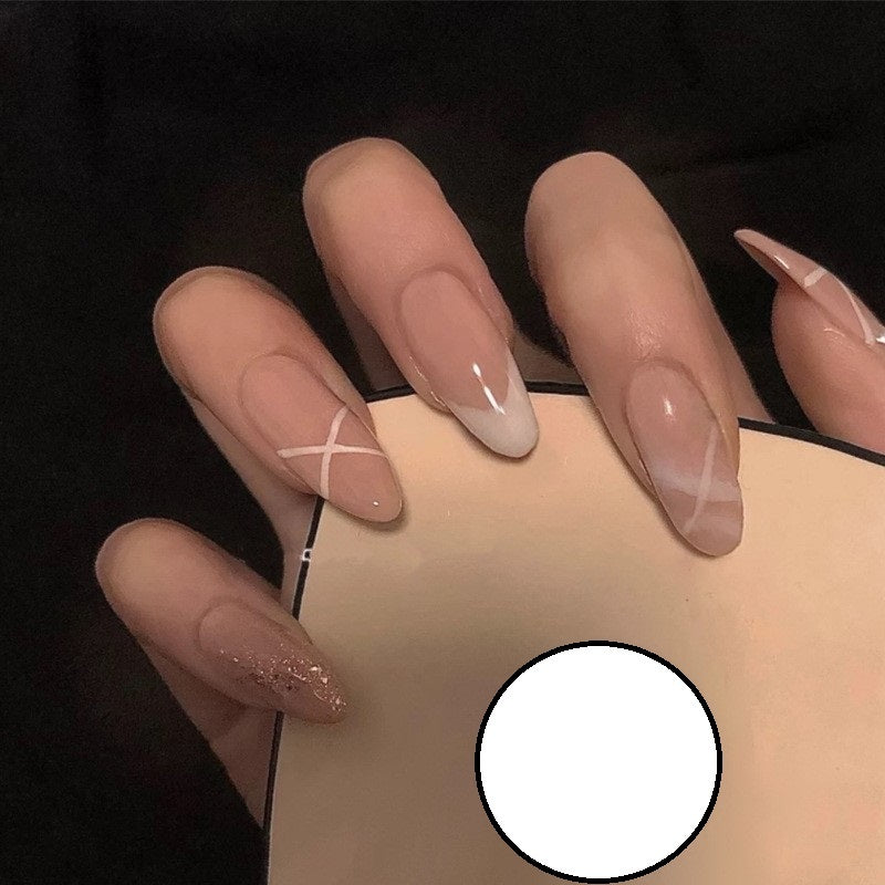 Almond Shape Press On Nails - 24pc Matte Frosted Nail Tips