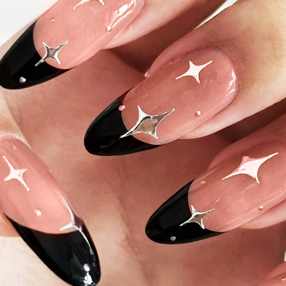 Almond Wear Nails - Simple Glossy Fake Nail Tips