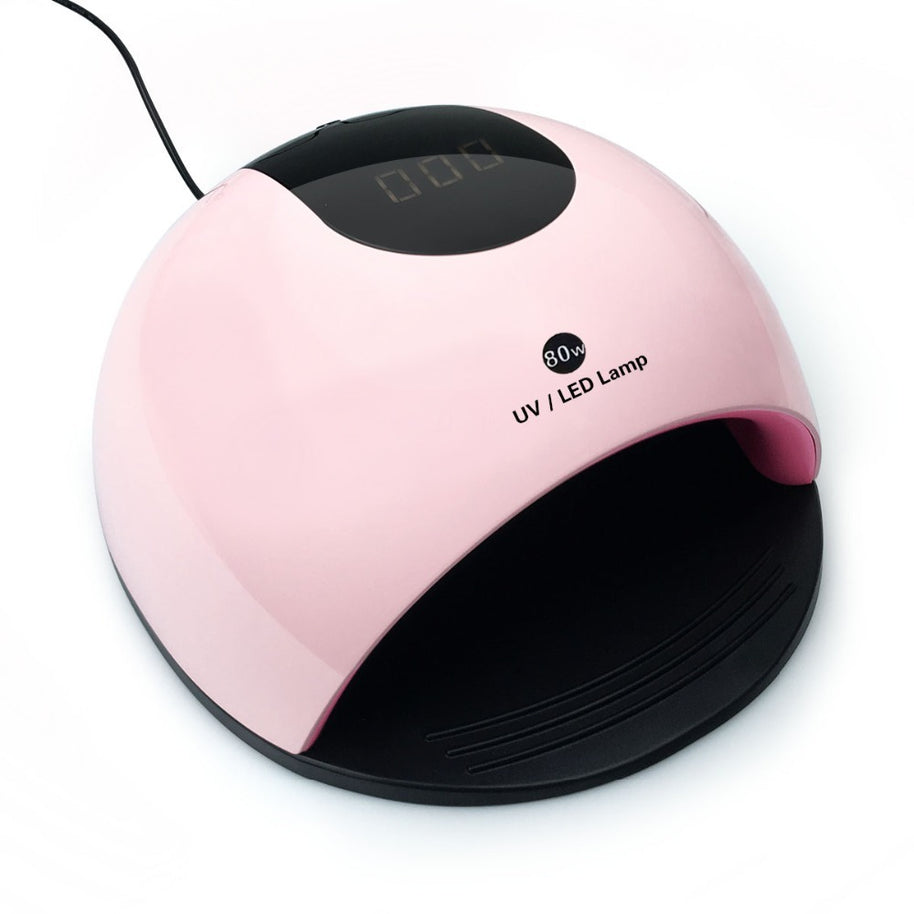 Dual Light Nail Dryer 80W – 4 Intelligent Timer Settings for Home & Salon Use