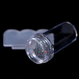 Transparent Nail Stamp Laser Seal – Colorful Handle Magic Printing Tool