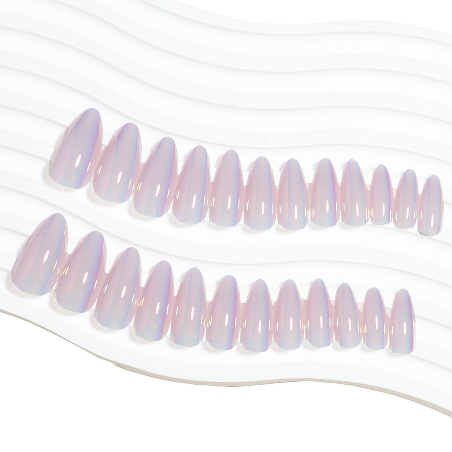 European Style Almond Nails - Pink UV Electroplated Tips