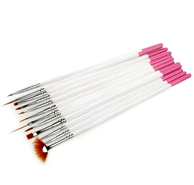 Complete Nail Art Pen Collection - 12 Specialty Brushes for All Nail Techniques
