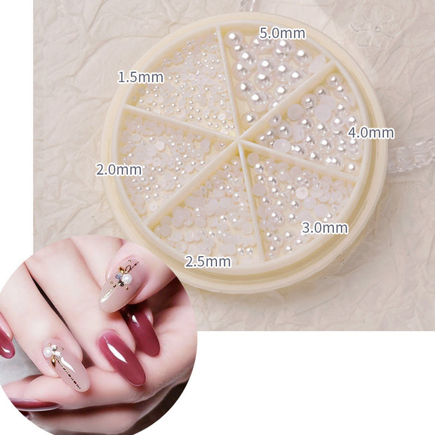 Complete Nail Decor Set - 16 Varieties of Pearls, Shells & Metal Accents
