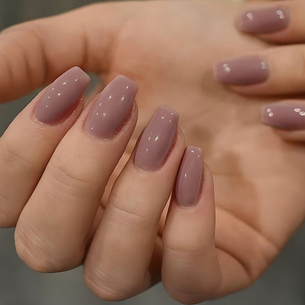 Creative Solid Color Press On Nails - 12 Shade Collection
