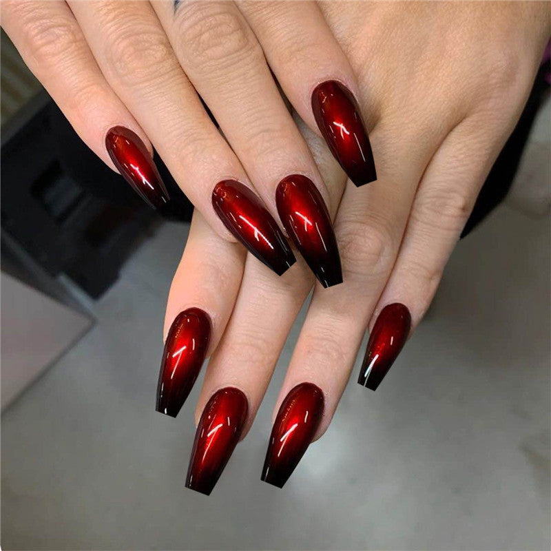Gradient Press On Nails - Elegant Ballet Length 24PC