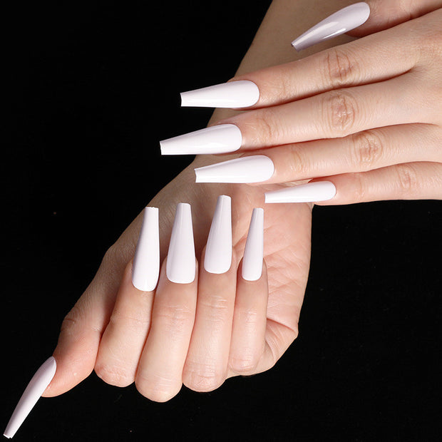 Multi-Color Long Coffin Press On Nails - Ballet False Nails 