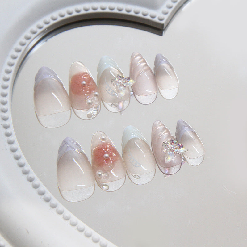 Wearable Nail Art - Flashing 3D Butterfly Tips