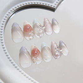 Wearable Nail Art - Flashing 3D Butterfly Tips
