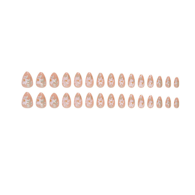 Short Almond Nail Patches - Sweet & Fresh Design