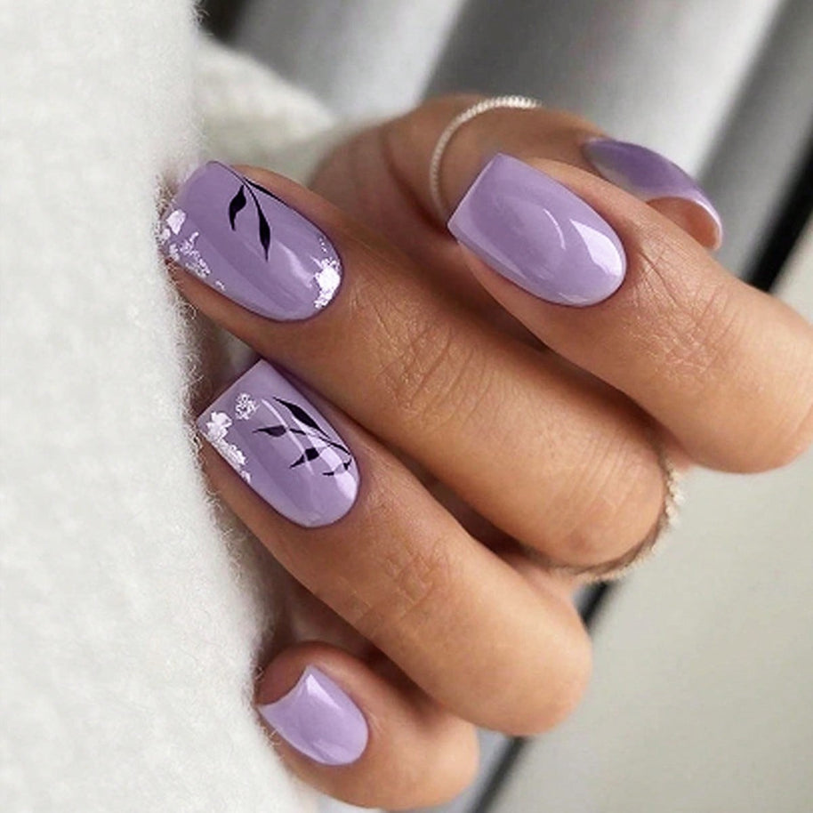 Candy Color Press On Nails - European & French Style Set