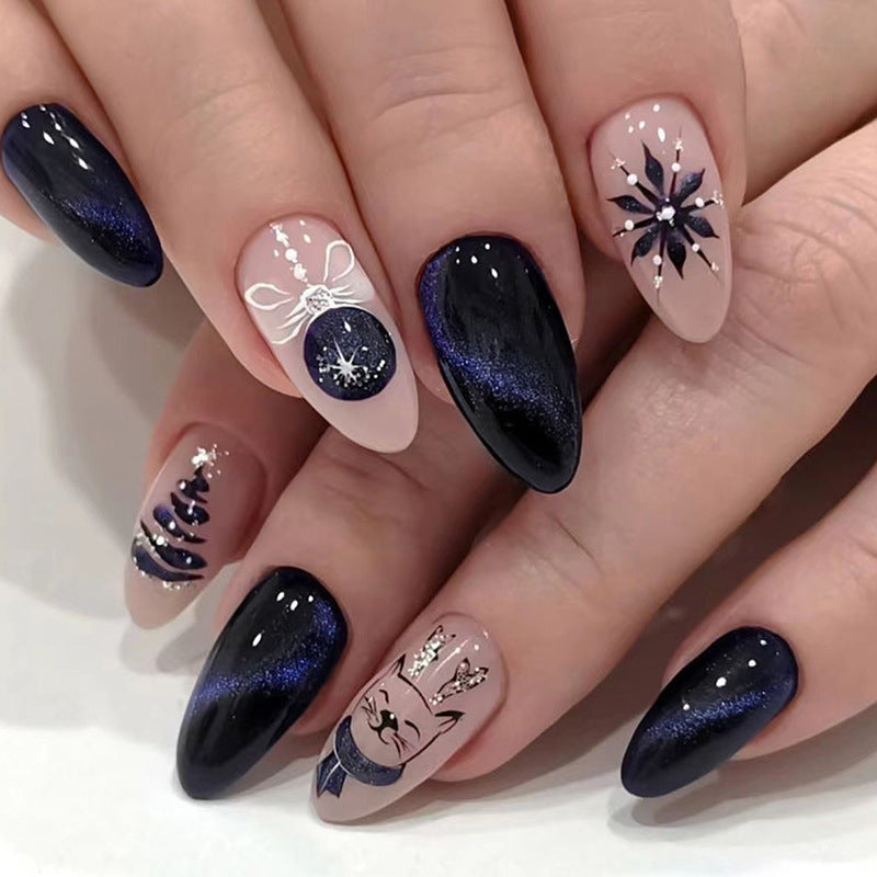 Plaid & Cartoon Nail Art - Sweet & Cool INS Style
