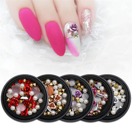 Pointed Nail Pearls - Jade-Shaped Rhinestones for Nail Design
