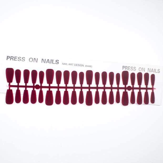 Red Velvet Removable Nail Patches - Ultra Thin Seamless Design
