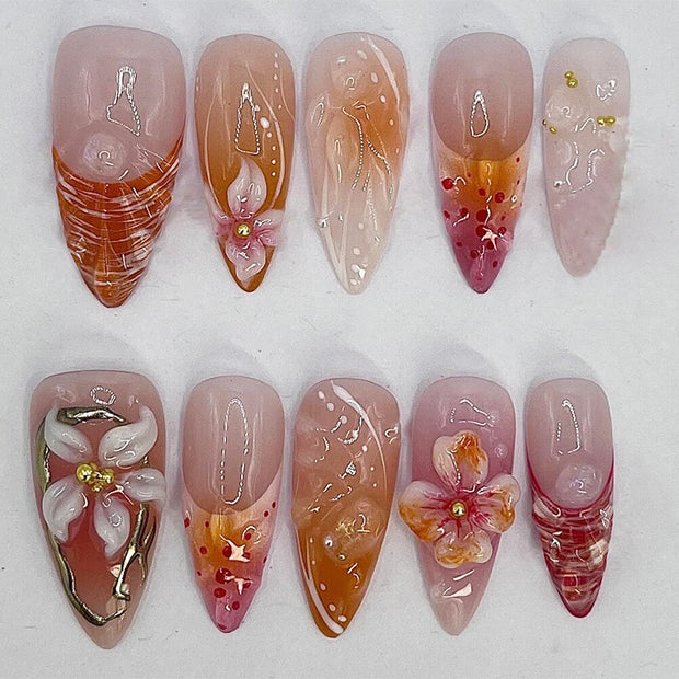 Wearable Nail Art - 3D Floral Manicure Kit
