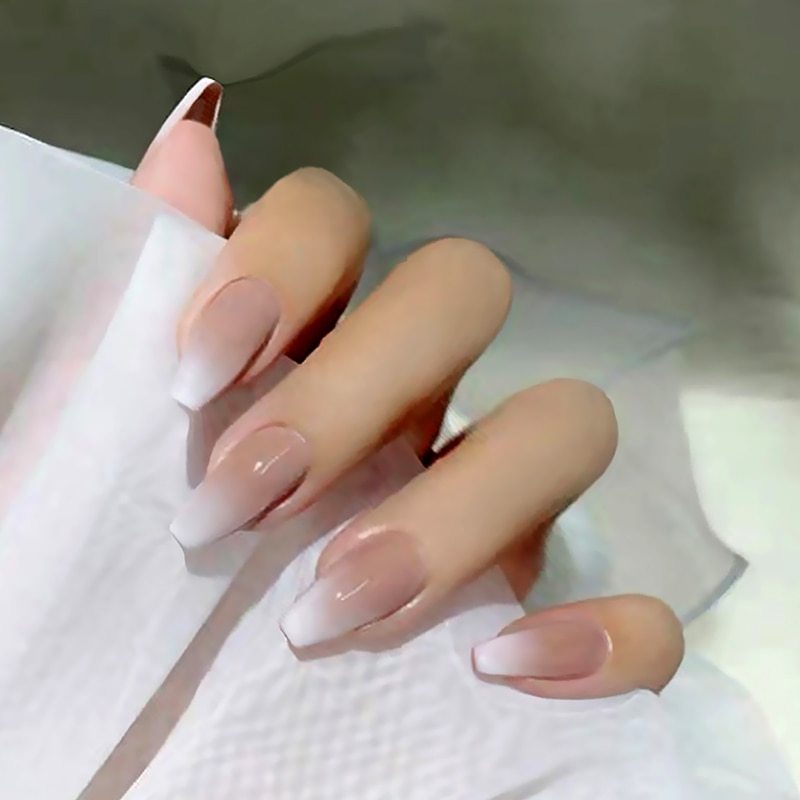 Almond Shape Press On Nails - 24pc Matte Frosted Nail Tips