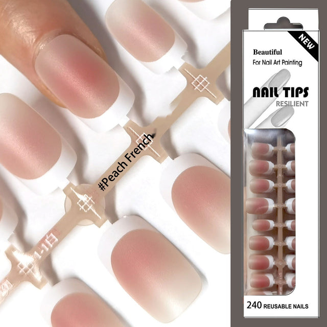 Frosted Nail Tip Sub-size Wear European Square