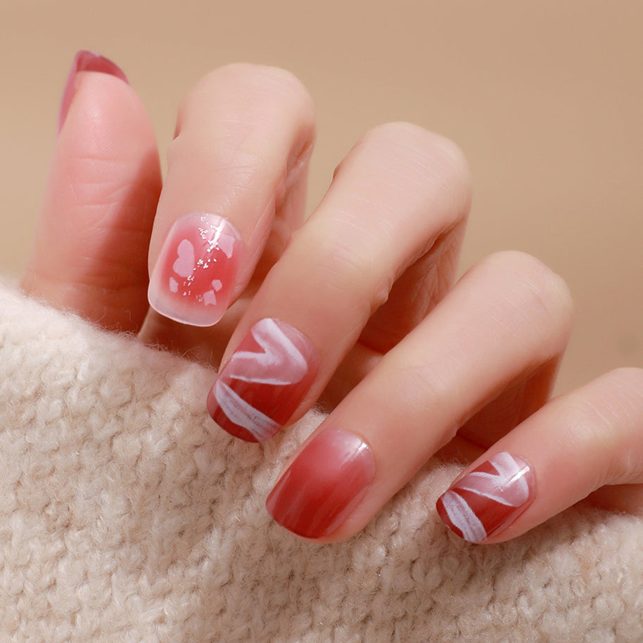 Almond Wear Nails - Simple Glossy Fake Nail Tips