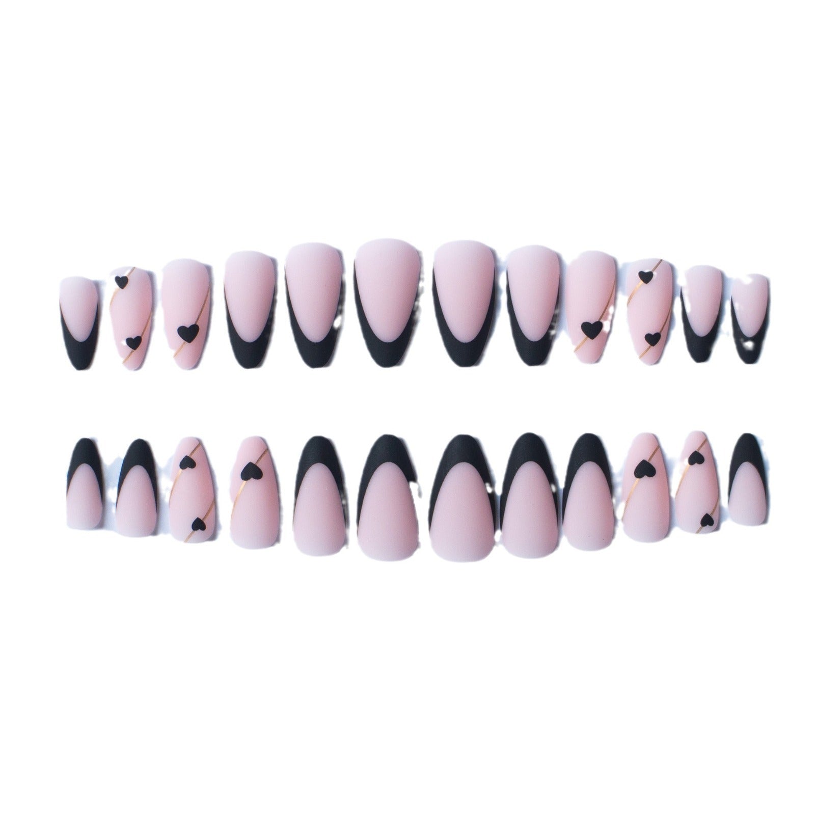Almond French Nails - Frosted European & American Style