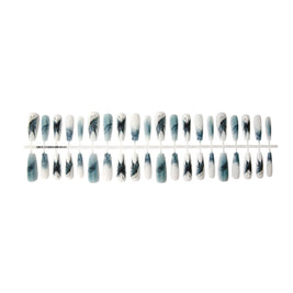 New Chinese Style Nail Tips - Long Ladder Frosted Set