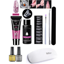 7-Piece Nail Extender Kit - UV/LED Crystal Resin Set